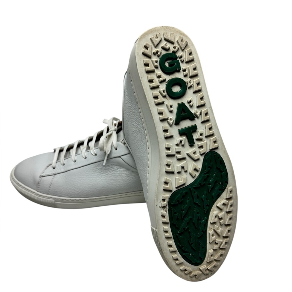 Goat Lane White Leather Men's Golf Shoes - Picture 6 of 8